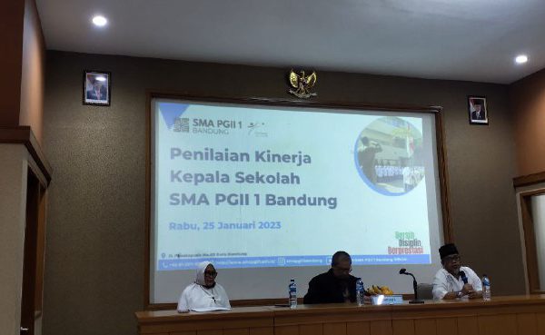 Kegiatan Penilaian Kinerja Kepala Sekolah (PKKS) SMA PGII 1 Bandung, Tanggal 25 Januari 2023